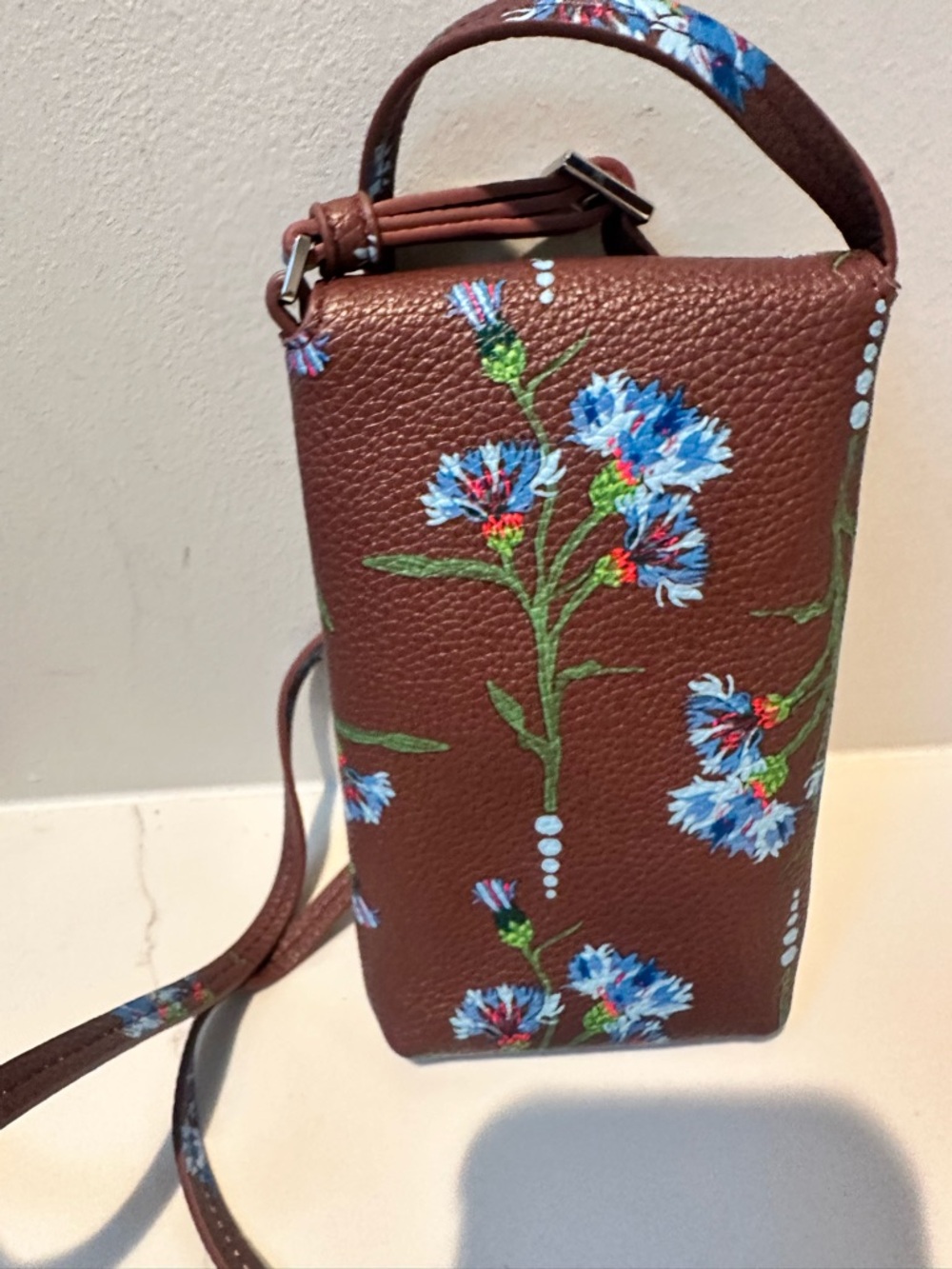 Vera Bradley NWT Brown Floral Slim Easy Crossbody Faux leather - Picture 4 of 8